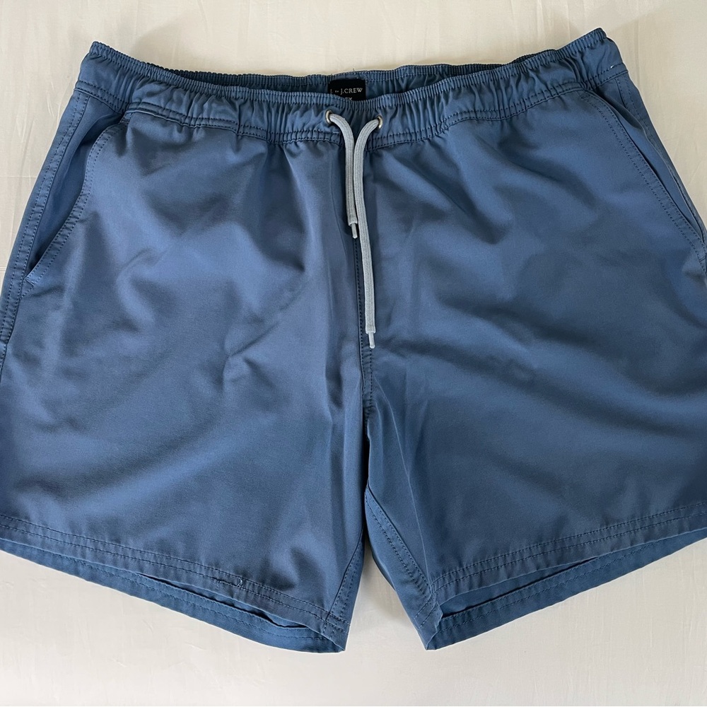 J. Crew Blue Swim Trunks Quick-Dry Elastic Waist